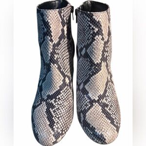 INC.🐝SNAKESKIN PRINT FARREN BOOT